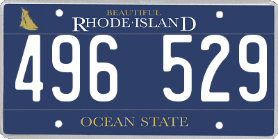 RI license plate 496529