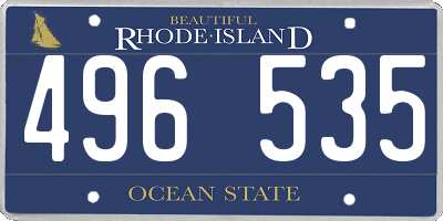 RI license plate 496535
