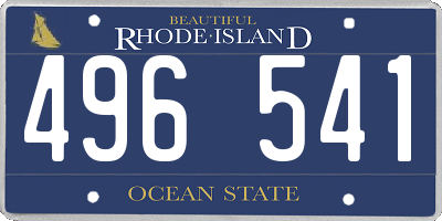 RI license plate 496541