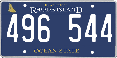 RI license plate 496544