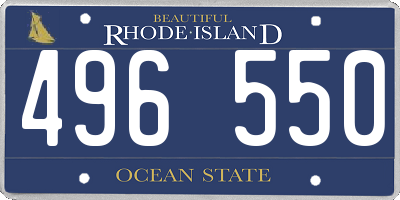 RI license plate 496550