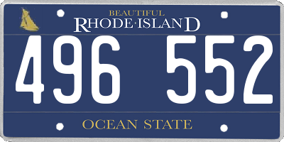 RI license plate 496552