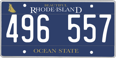 RI license plate 496557
