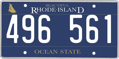RI license plate 496561