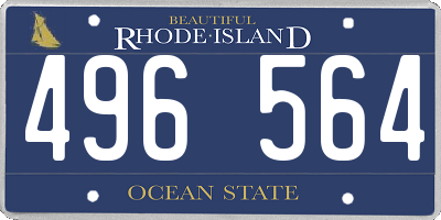 RI license plate 496564