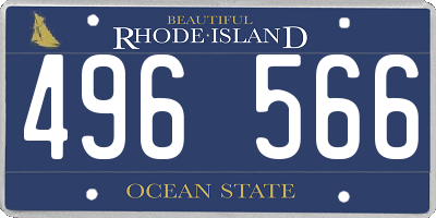 RI license plate 496566