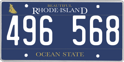 RI license plate 496568