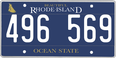 RI license plate 496569