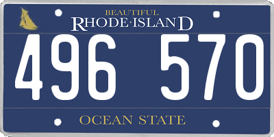 RI license plate 496570