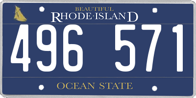 RI license plate 496571