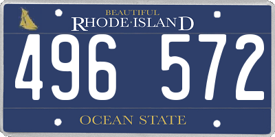 RI license plate 496572