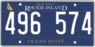 RI license plate 496574