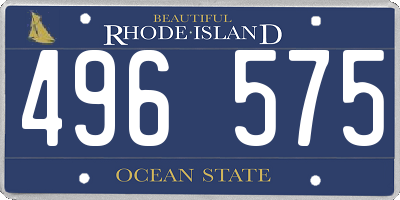 RI license plate 496575