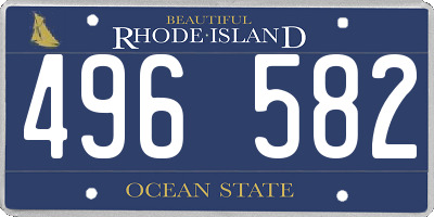 RI license plate 496582