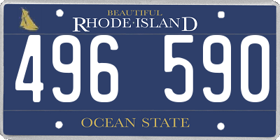 RI license plate 496590
