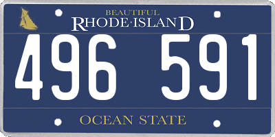 RI license plate 496591