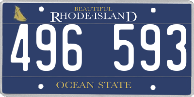 RI license plate 496593