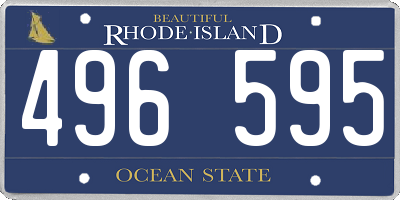 RI license plate 496595