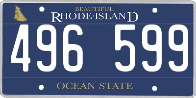 RI license plate 496599