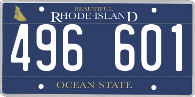 RI license plate 496601