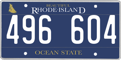 RI license plate 496604