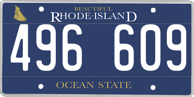 RI license plate 496609