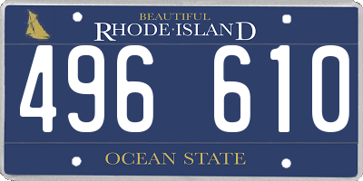 RI license plate 496610