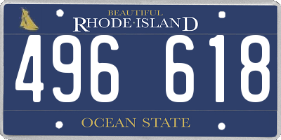 RI license plate 496618