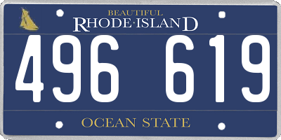 RI license plate 496619