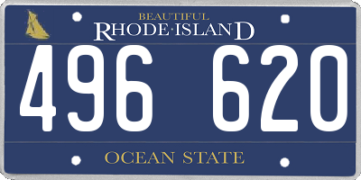 RI license plate 496620