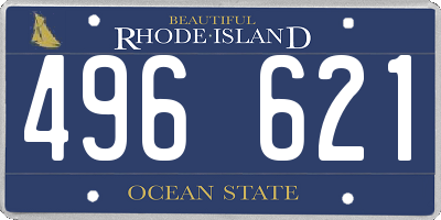 RI license plate 496621