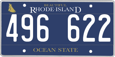 RI license plate 496622