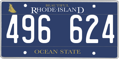 RI license plate 496624
