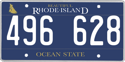 RI license plate 496628