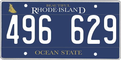 RI license plate 496629