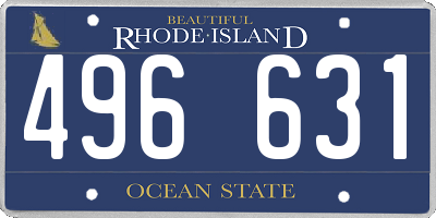 RI license plate 496631