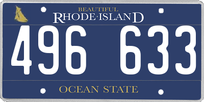 RI license plate 496633