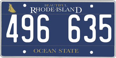 RI license plate 496635