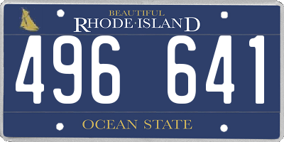 RI license plate 496641