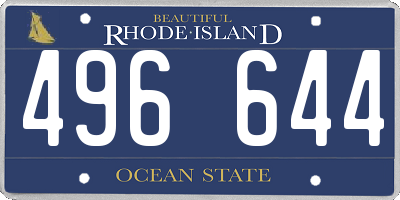 RI license plate 496644