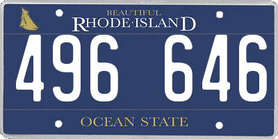 RI license plate 496646