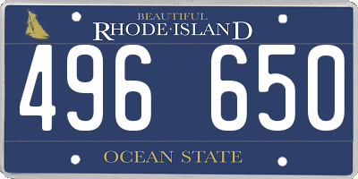 RI license plate 496650