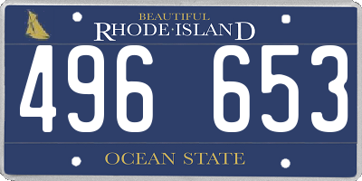 RI license plate 496653