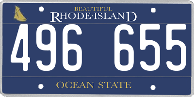 RI license plate 496655