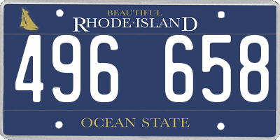 RI license plate 496658
