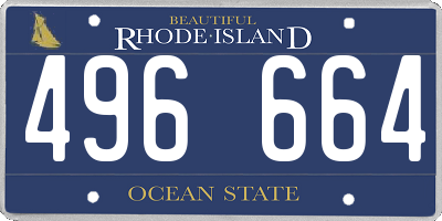 RI license plate 496664