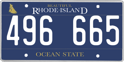 RI license plate 496665