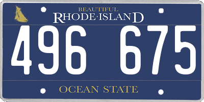 RI license plate 496675