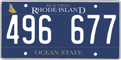 RI license plate 496677