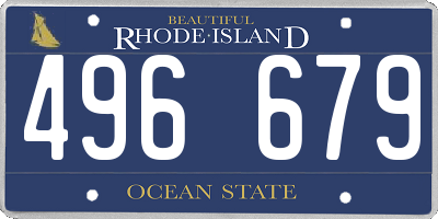RI license plate 496679